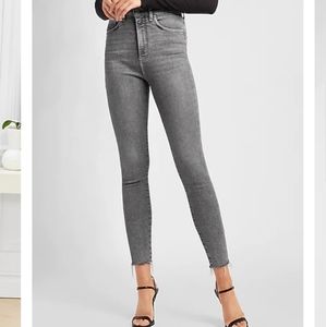 NWT Express Gray Wash High Rise Skinny Jeans - 8P